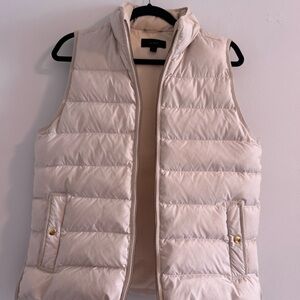 J. Crew Down Cream Puffer Vest